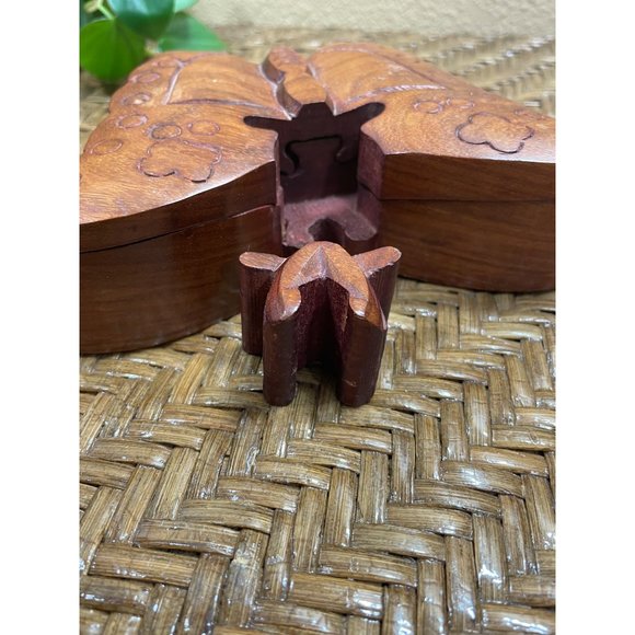 Butterfly Puzzle Box A Unique Twist To A Puzzle This 4 Piece - Picture 3 of 13